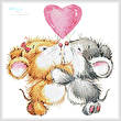 cross stitch pattern Valentine Mice