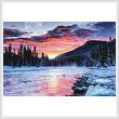 cross stitch pattern Winter Sunset