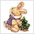 cross stitch pattern Xmas Bunny