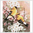cross stitch pattern Yellow Finches (Crop)