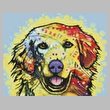 cross stitch pattern Abstract Golden Retriever