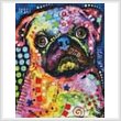 cross stitch pattern Abstract Pug