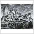 cross stitch pattern Artistic Castle (Black and White)