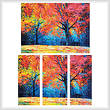 cross stitch pattern Autumn Landscape Abstract (Large)
