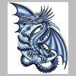 cross stitch pattern Blue Dragon