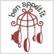 cross stitch pattern Bon Appetit