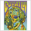 cross stitch pattern Basset Luv
