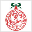 cross stitch pattern Christmas Bauble 1