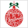 cross stitch pattern Christmas Bauble 2