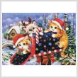cross stitch pattern Christmas Mailbox
