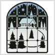 cross stitch pattern Christmas Window