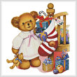 cross stitch pattern Christmas Teddy Girl