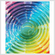 cross stitch pattern Colourful Waves (Crop)