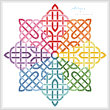cross stitch pattern Celtic Rainbow Star