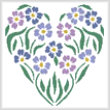 cross stitch pattern Flower Heart 1