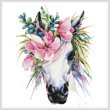 cross stitch pattern Floral Unicorn