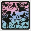 cross stitch pattern Fairy Silhouette Square 5