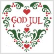 cross stitch pattern God Jul