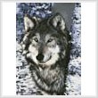 cross stitch pattern Grey Wolf