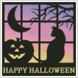 cross stitch pattern Halloween Square 1