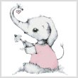 cross stitch pattern Little Girl Daisy Elephant