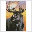 cross stitch pattern Moose Painting