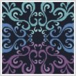 cross stitch pattern Mini Purple Blue Green Square