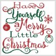 cross stitch pattern Merry Little Christmas