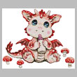 cross stitch pattern Mushroom Dragon Baby