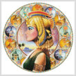 cross stitch pattern Nefertari Circle (Left)