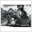 cross stitch pattern Old Train (Black and White)