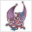 cross stitch pattern Pink Dragon