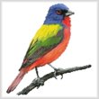 cross stitch pattern Painted Bunting
