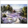 cross stitch pattern Purple Spring Landscape