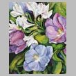cross stitch pattern Purple Tulips  White Alstroneria (Crop)