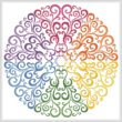 cross stitch pattern Rainbow Circle