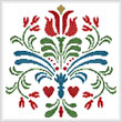 cross stitch pattern Rosemaling 3