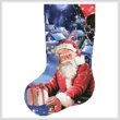 cross stitch pattern Santa in a Hot Air Balloon Stocking(Lft)