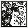 cross stitch pattern Snowflake Angel Silhouette