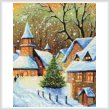 cross stitch pattern Snowy Village (Crop)