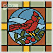 cross stitch pattern Stained Glass Square 1