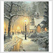 cross stitch pattern Winter Chapel (Crop)