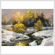 cross stitch pattern Winter Landscape Painting