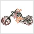 cross stitch pattern Abstract Motorbike