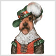 cross stitch pattern Airedale Musketeer