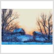 cross stitch pattern Colourful Winter Sunrise
