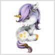 cross stitch pattern Cute Purple Unicorn