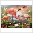 cross stitch pattern Flamingos Painting