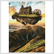 cross stitch pattern Floating Steampunk Mountain (Crop)