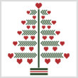 cross stitch pattern Heart Christmas Tree
